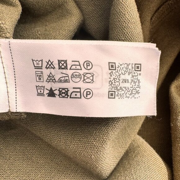 Zara Short Sleeve Linen Blend Maxi Dress - Picture 4 of 9